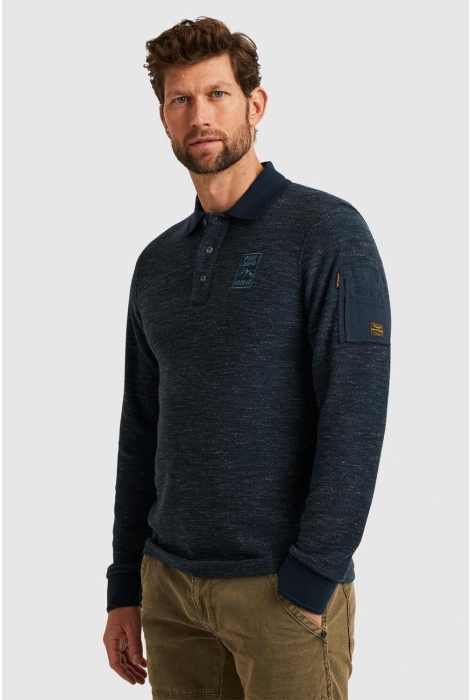 PME legend long sleeve polo slub boucle