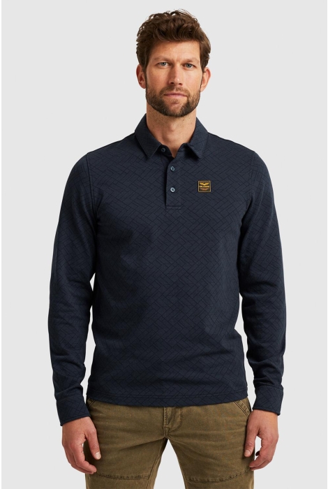 PME legend long sleeve polo jacquard jersey