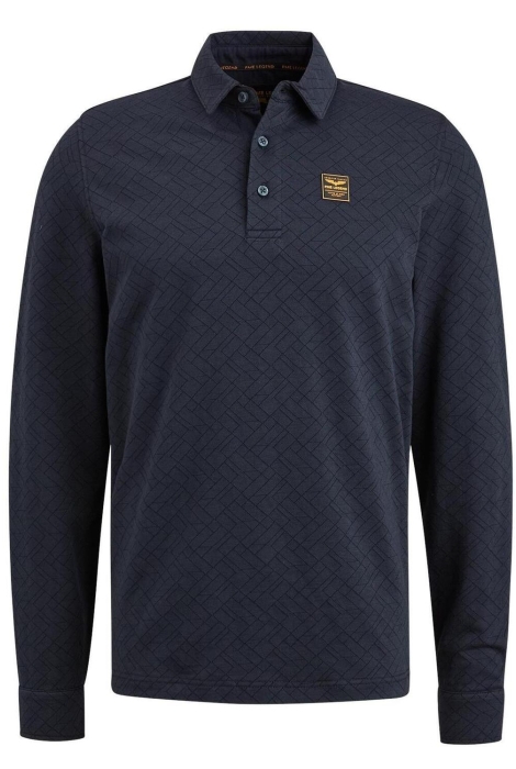 PME legend long sleeve polo jacquard jersey