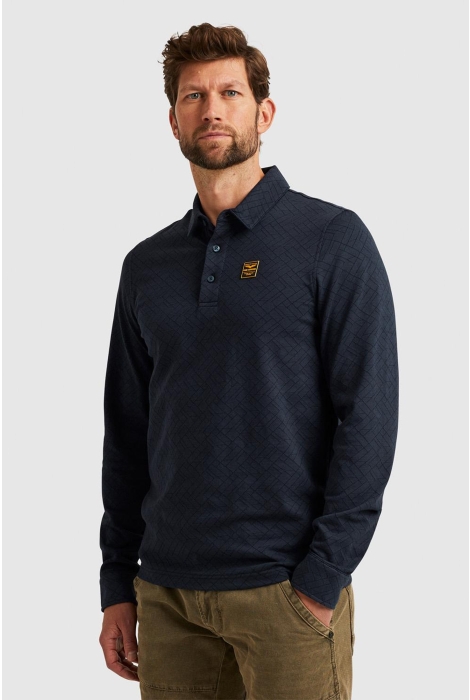 PME legend long sleeve polo jacquard jersey