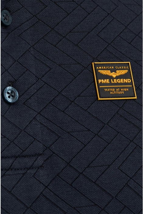 PME legend long sleeve polo jacquard jersey