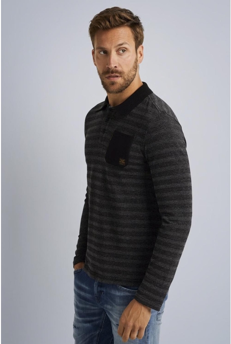 PME legend long sleeve polo jacquard pique