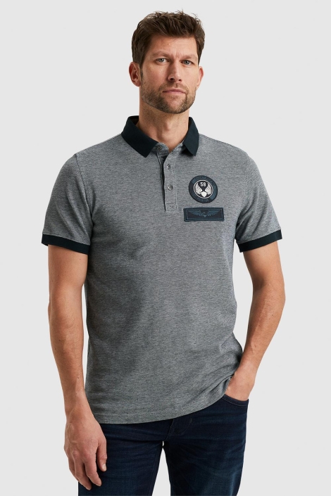 PME legend short sleeve polo two tone pique