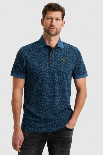 PME legend Polo POLO SHIRT WITH ALLOVER PRINT PPSS2402852 5281