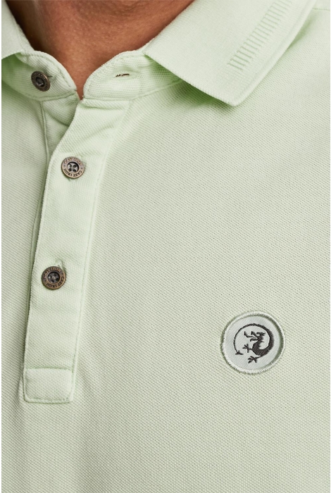 Cast Iron short sleeve polo pique garment dy