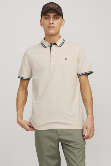 Jack & Jones Polo JJEPAULOS POLO SS NOOS 12136668 MOONBEAM/PLAY