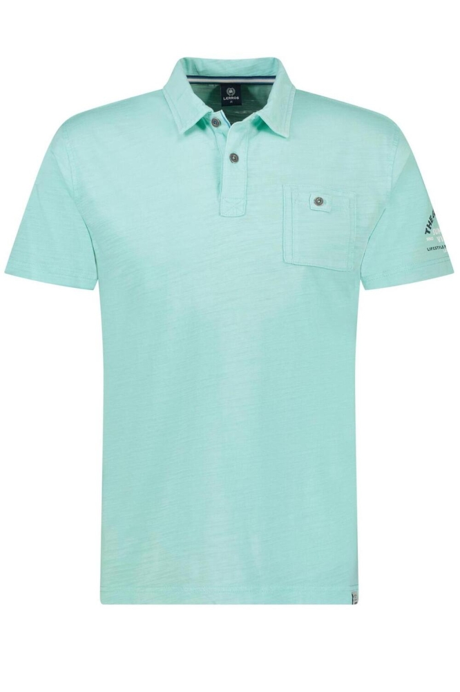 POLO IN ZACHTE GEWASSEN JERSEY KWALITEIT 2463264 410 Iced Mint