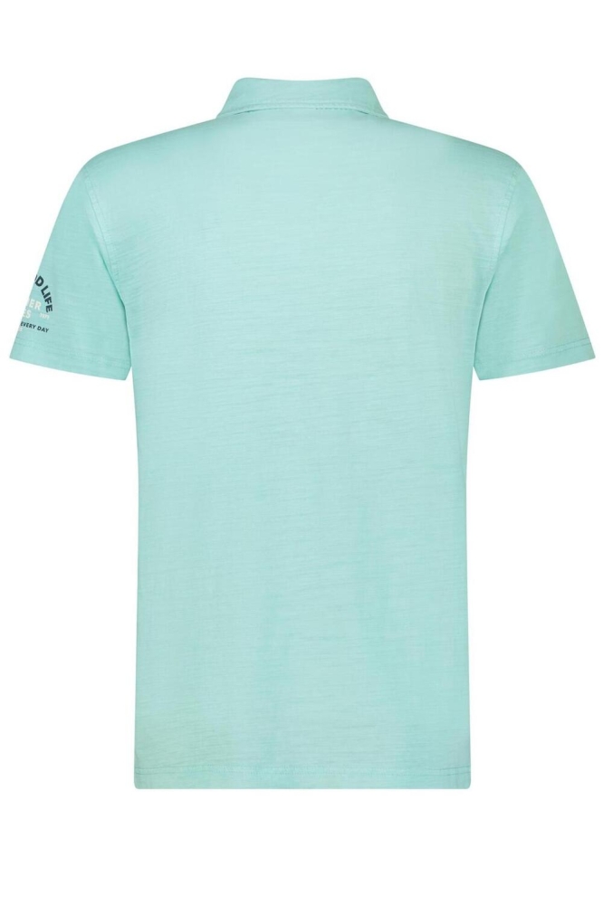 POLO IN ZACHTE GEWASSEN JERSEY KWALITEIT 2463264 410 Iced Mint