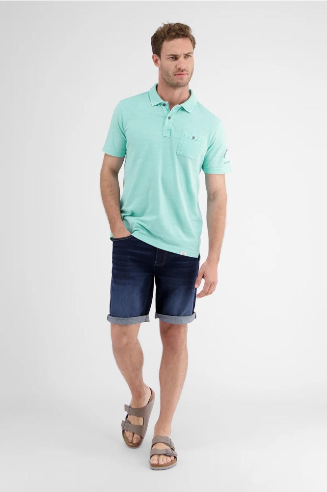 POLO IN ZACHTE GEWASSEN JERSEY KWALITEIT 2463264 410 Iced Mint