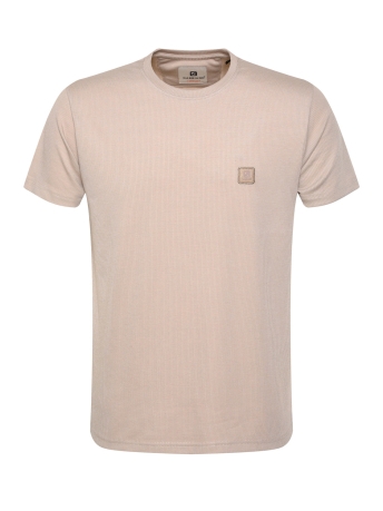 Gabbiano T-shirt T SHIRT MET RIBPATROON 14020 01 beige