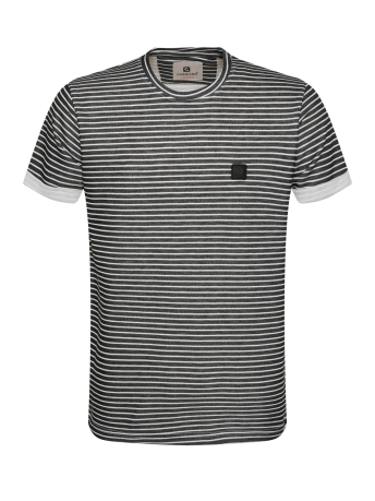 Gabbiano T-shirt T SHIRT MET STREPEN 14022 201 black