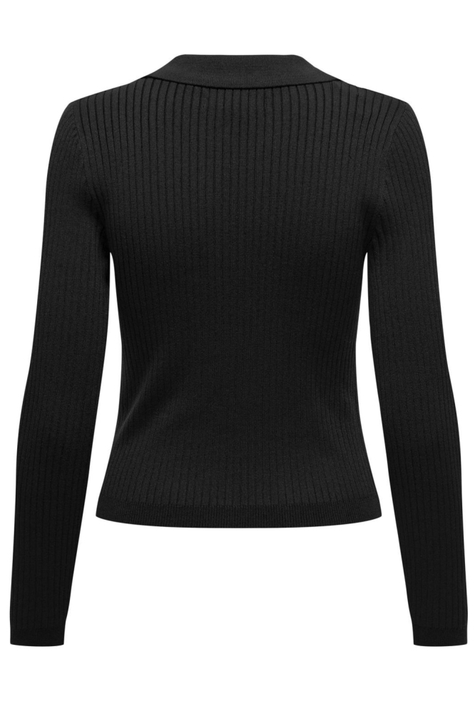 ONLKAYA LS POLO V-NECK PULLOVER EX 15344841 BLACK