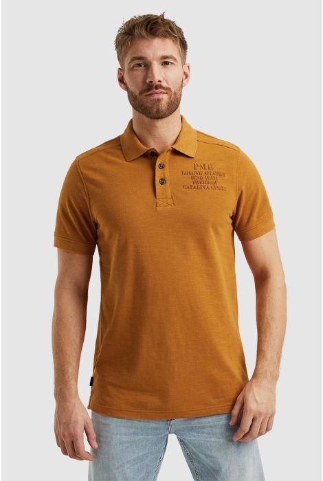 PME legend short sleeve polo pique slub