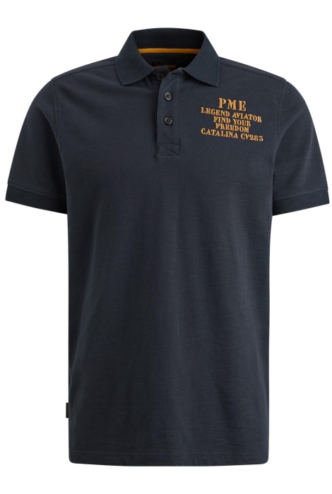 PME legend short sleeve polo pique slub