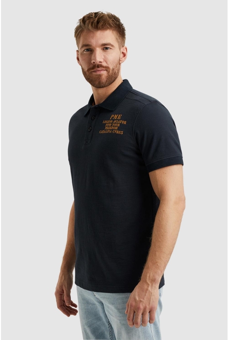 PME legend short sleeve polo pique slub