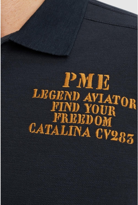 PME legend short sleeve polo pique slub