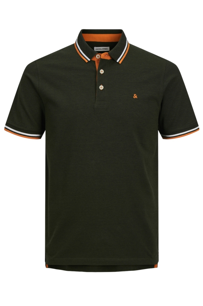 JJEPAULOS POLO SS NOOS 12136668 KOMBU GREEN