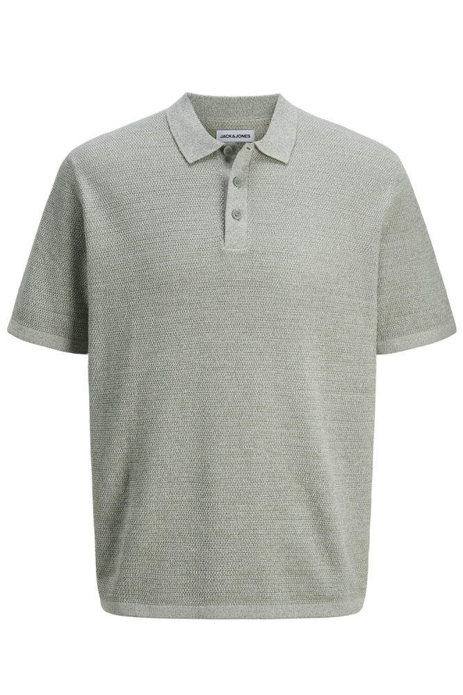 JJEGEORGE KNIT POLO SS SN 12268281 ICEBERG GREEN/W CLOUD DANCER