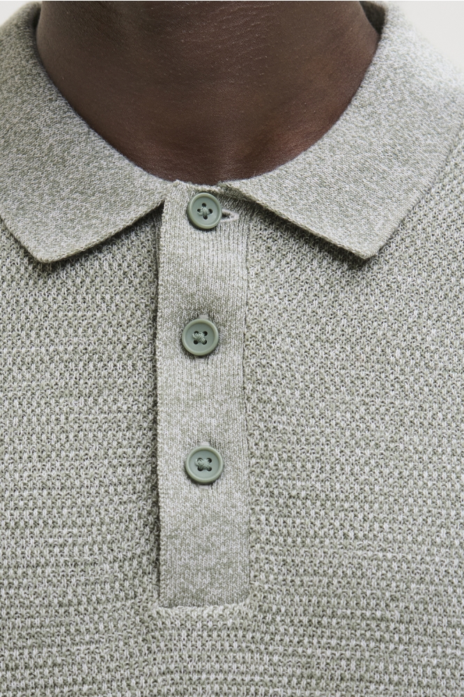 JJEGEORGE KNIT POLO SS SN 12268281 ICEBERG GREEN/W CLOUD DANCER