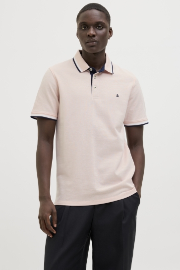 Jack & Jones Polo JJEPAULOS POLO SS NOOS 12136668 PEACH PARFAIT/PLAY