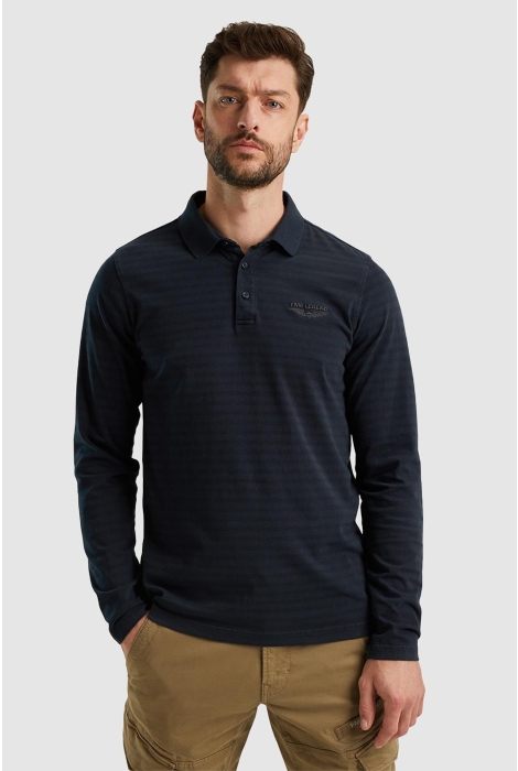 PME legend long sleeve polo subtle stripe