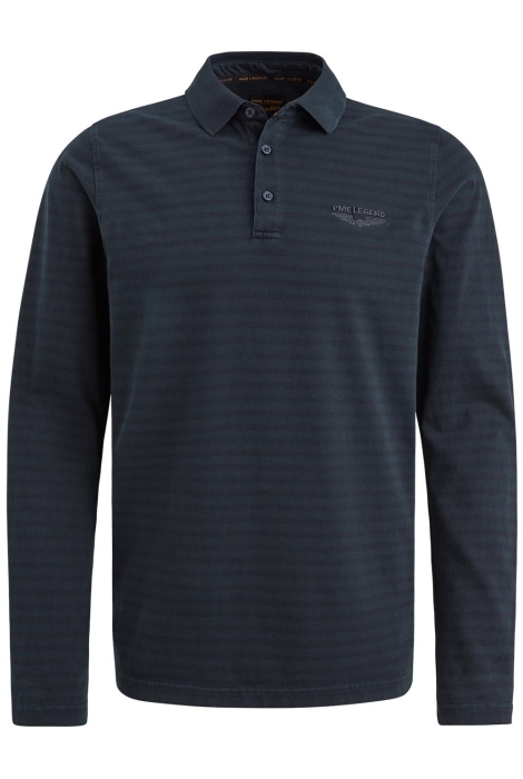 PME legend long sleeve polo subtle stripe