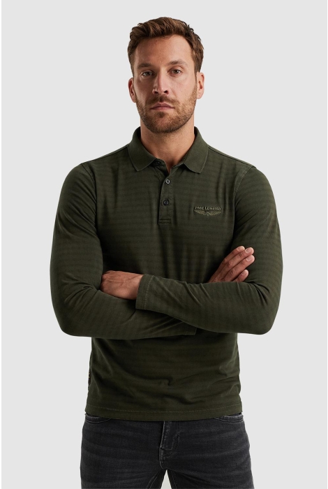 PME legend long sleeve polo subtle stripe