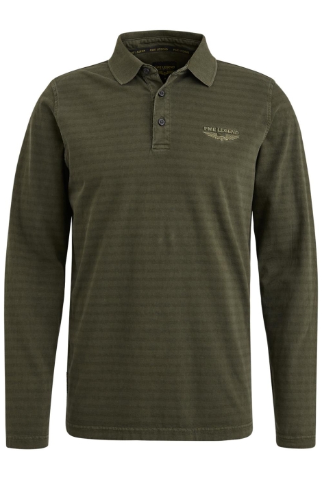 PME legend long sleeve polo subtle stripe