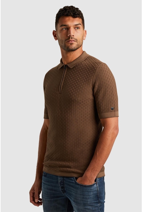 Cast Iron short sleeve polo cotton modal