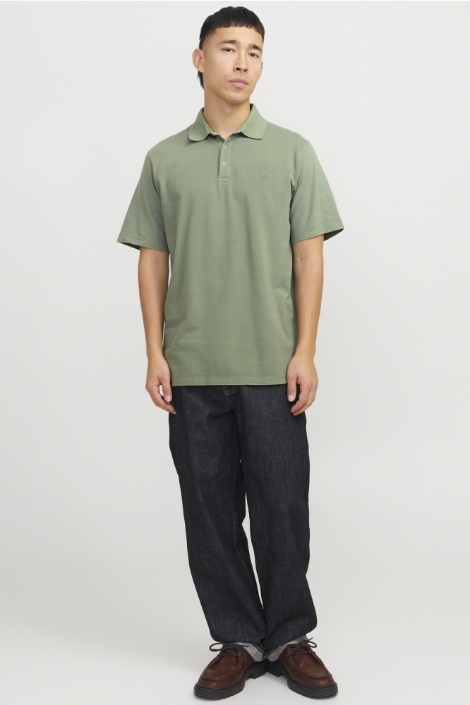 JPRBLUWILLIAM WASH SS POLO SN 12257315 DARK IVY