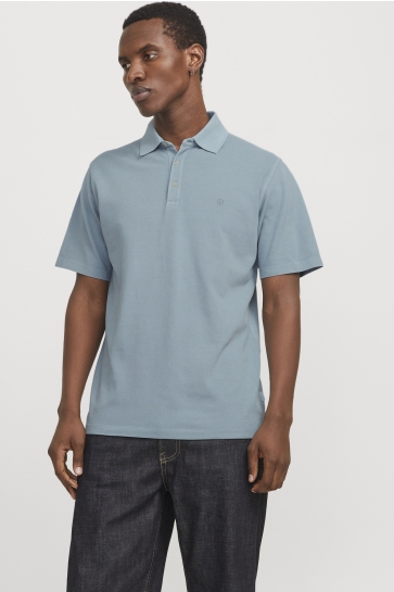 Jack & Jones Polo JPRBLUWILLIAM WASH SS POLO SN 12257315 FLINT STONE