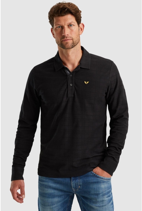 PME legend long sleeve polo jacquard jersey