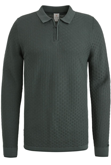 Cast Iron long sleeve polo cotton modal