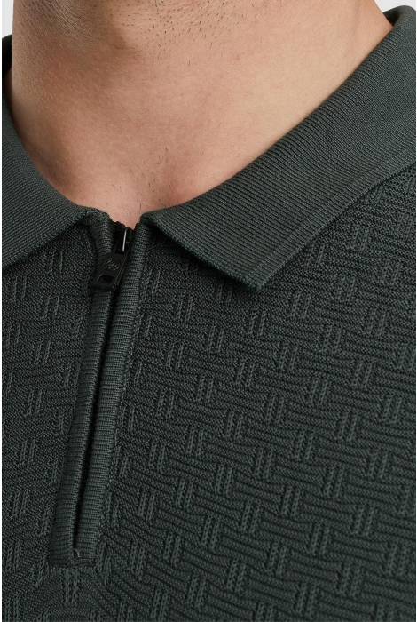 Cast Iron long sleeve polo cotton modal