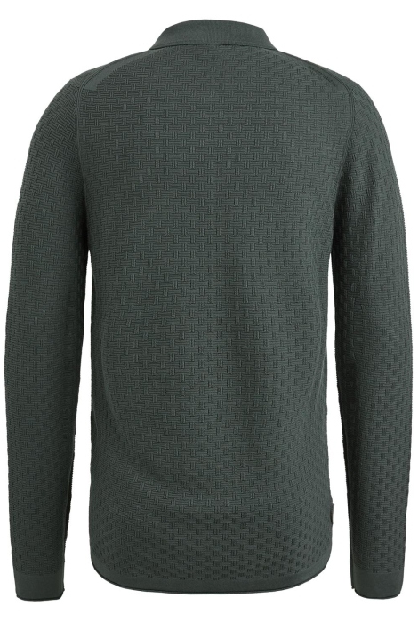 Cast Iron long sleeve polo cotton modal