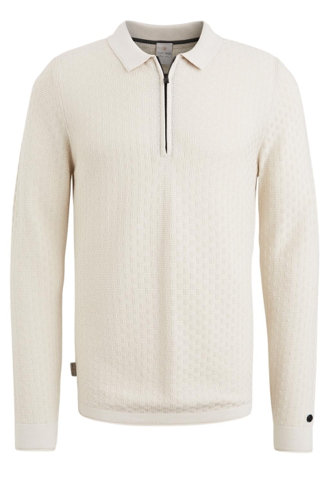 Cast Iron long sleeve polo cotton modal