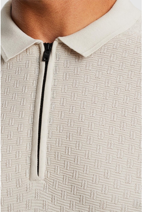 Cast Iron long sleeve polo cotton modal