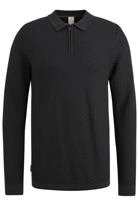 Cast Iron long sleeve polo cotton modal