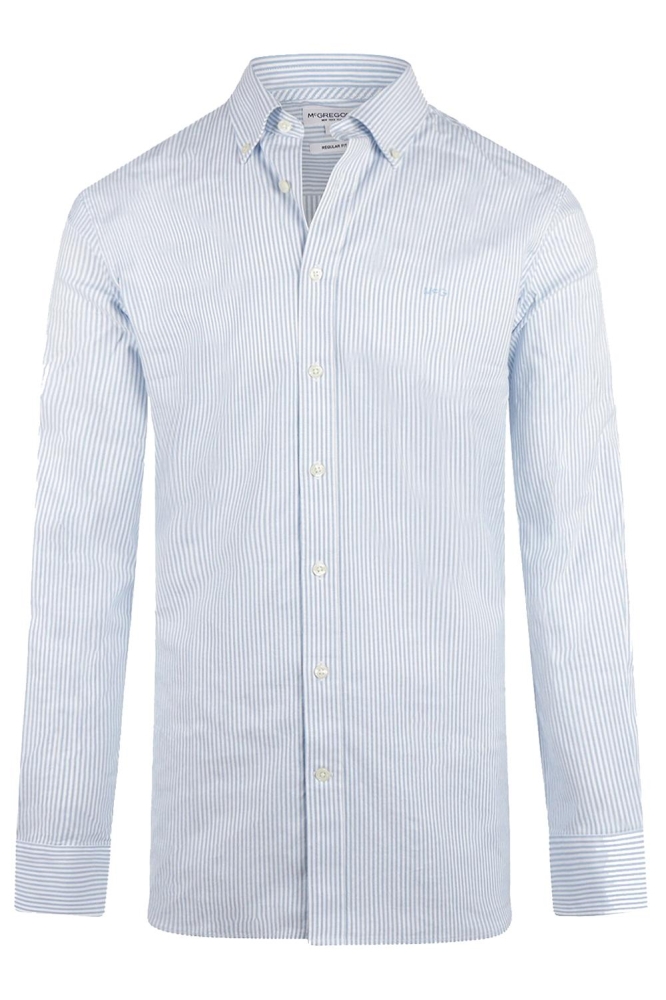 STRETCH OXFORD SHIRT SMALLSTRIPE MM242 6001 02 2001 LIGHT BLUE