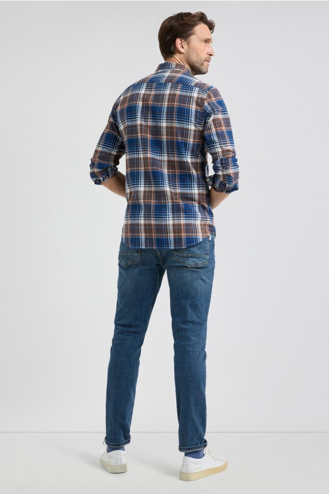 LIGHT FLANNEL MULTI CHECK SHIRT MM242 6001 11 3006 CHESNUT