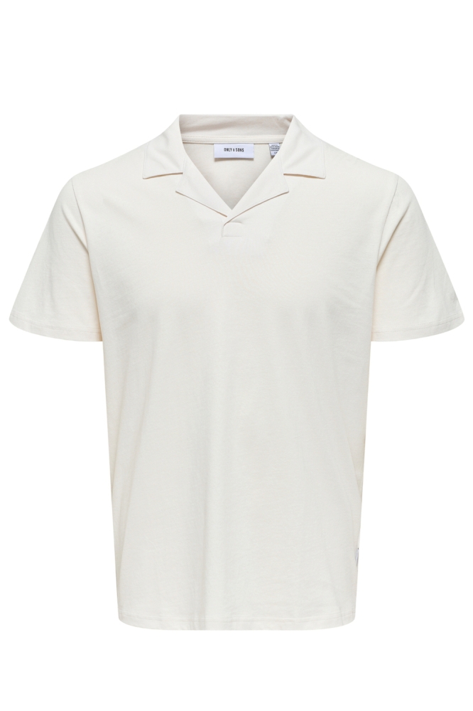 ONSABRAHAM REG SS RESORT POLO CS 22019294 EGRET