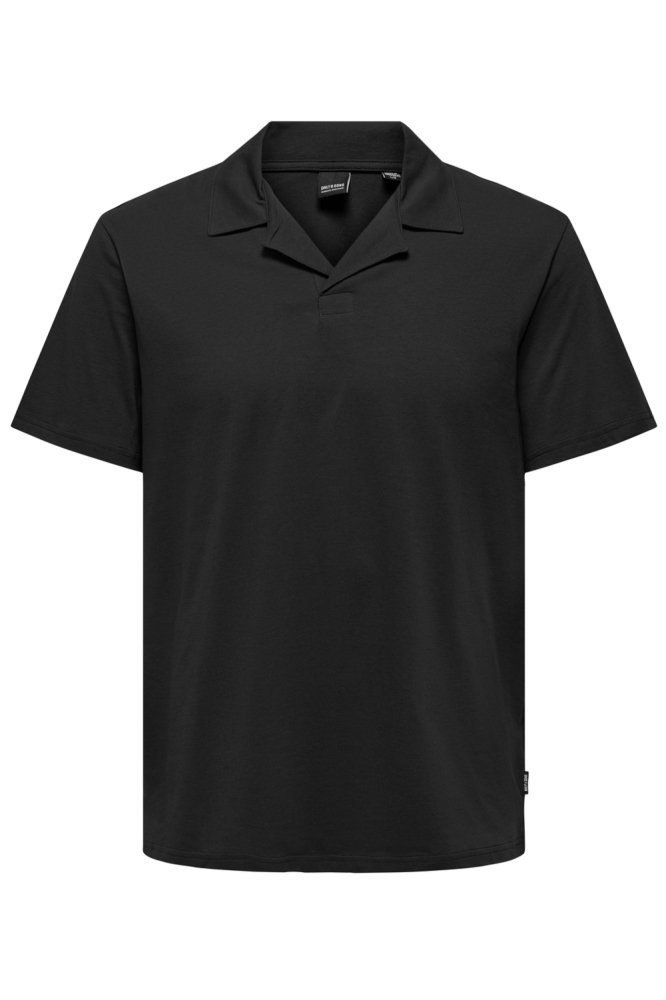 ONSABRAHAM REG SS RESORT POLO CS 22019294 BLACK