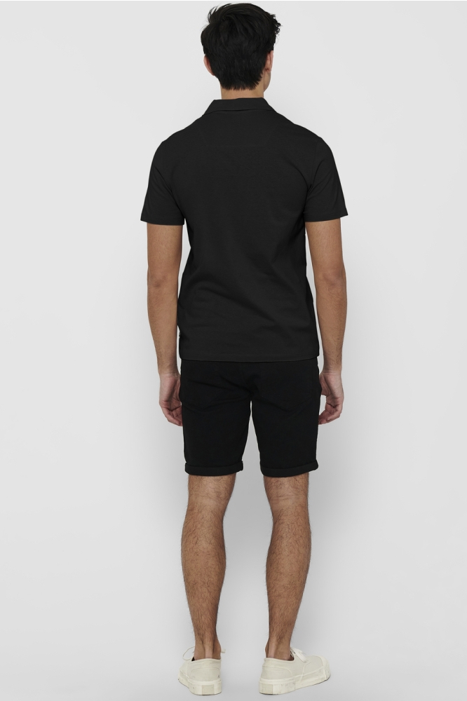 ONSABRAHAM REG SS RESORT POLO CS 22019294 BLACK