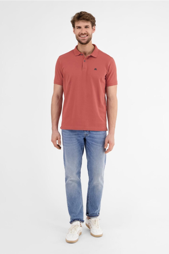 GESTREEPT POLOSHIRT 2523211 331 Earth Red