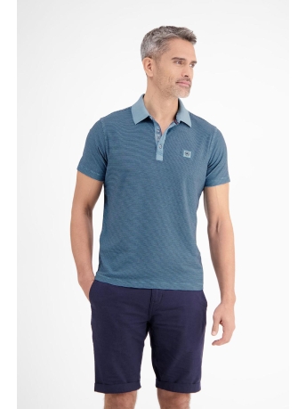 Lerros Polo GESTREEPT POLOSHIRT 2523211 443 Crispy Blue