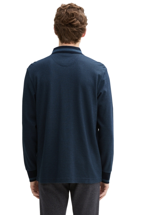 Tom Tailor structured longsleeve polo