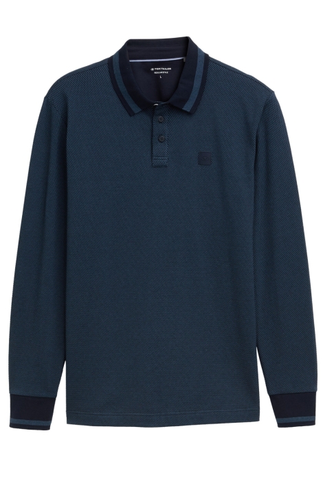 Tom Tailor structured longsleeve polo