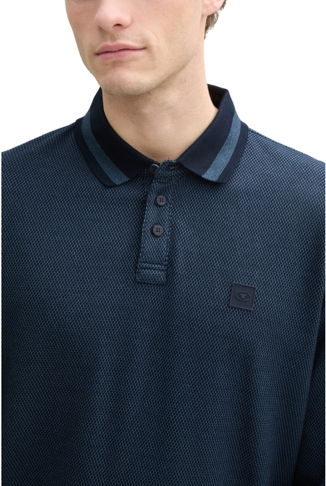 Tom Tailor structured longsleeve polo