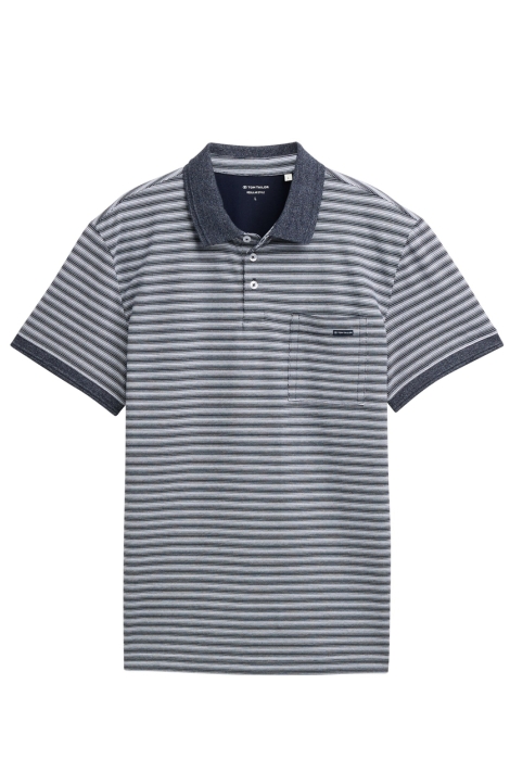 Tom Tailor fine striped pique polo