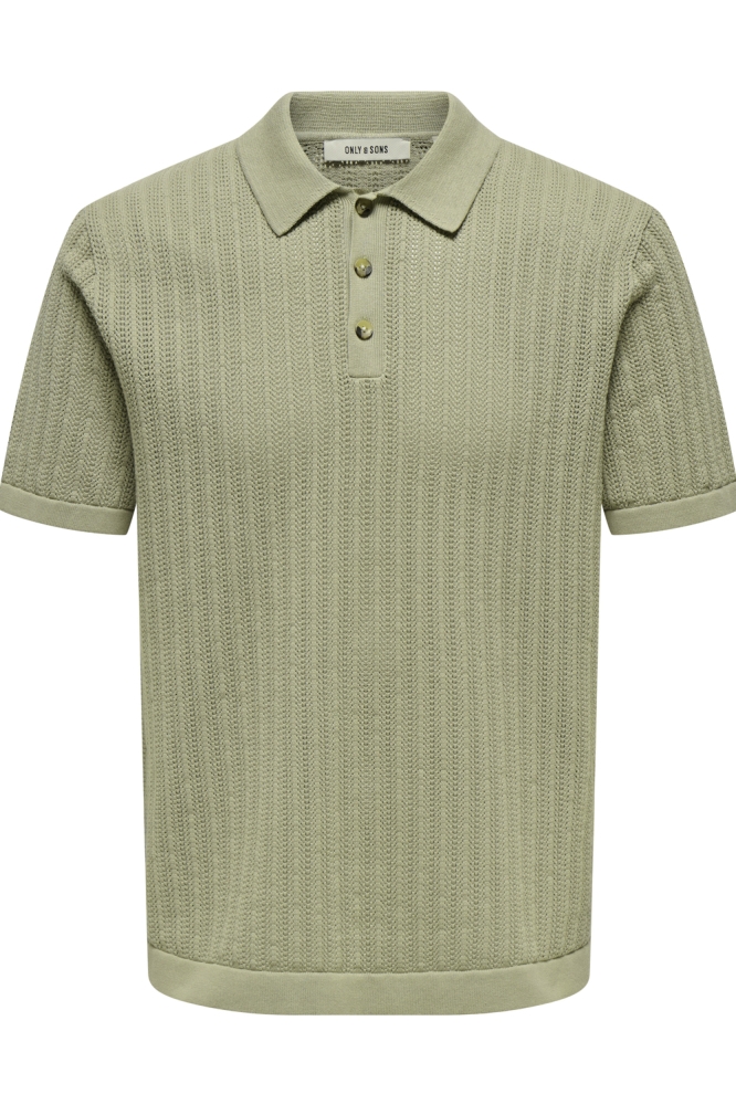 ONSMOON REG 12 SS POLO KNIT 22032760 LAUREL OAK